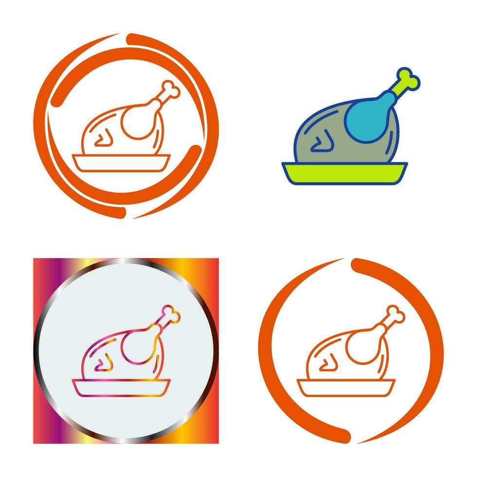 icono de vector de pollo