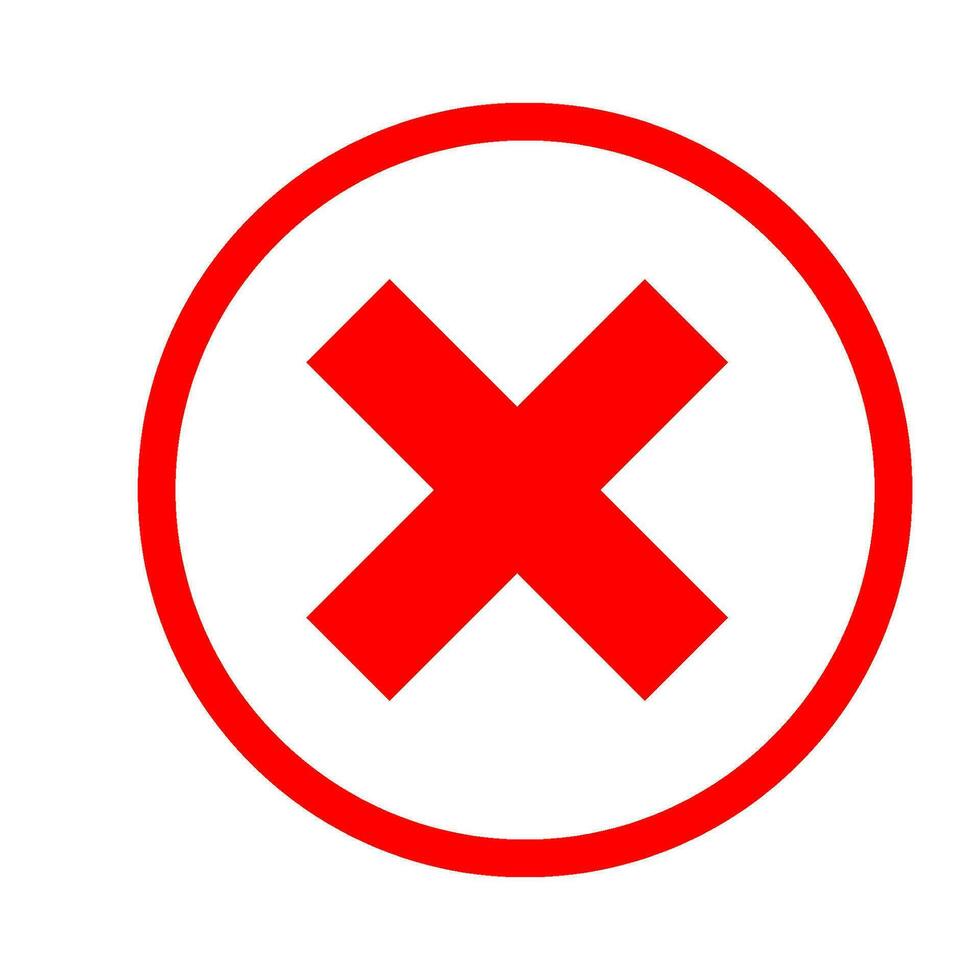 checkmark and x or confirm and deny circle icon button vector