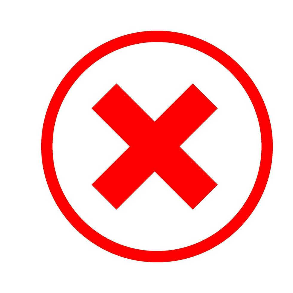 checkmark and x or confirm and deny circle icon button vector