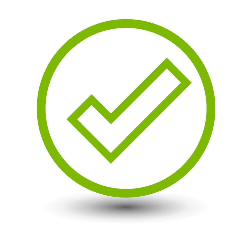 checkmark and x or confirm and deny circle icon button vector