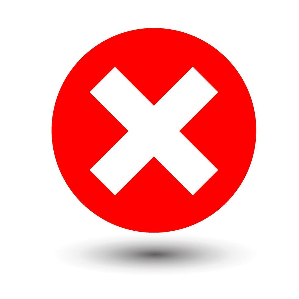 checkmark and x or confirm and deny circle icon button vector