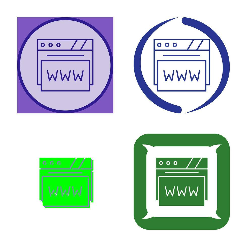 icono de vector de navegador web