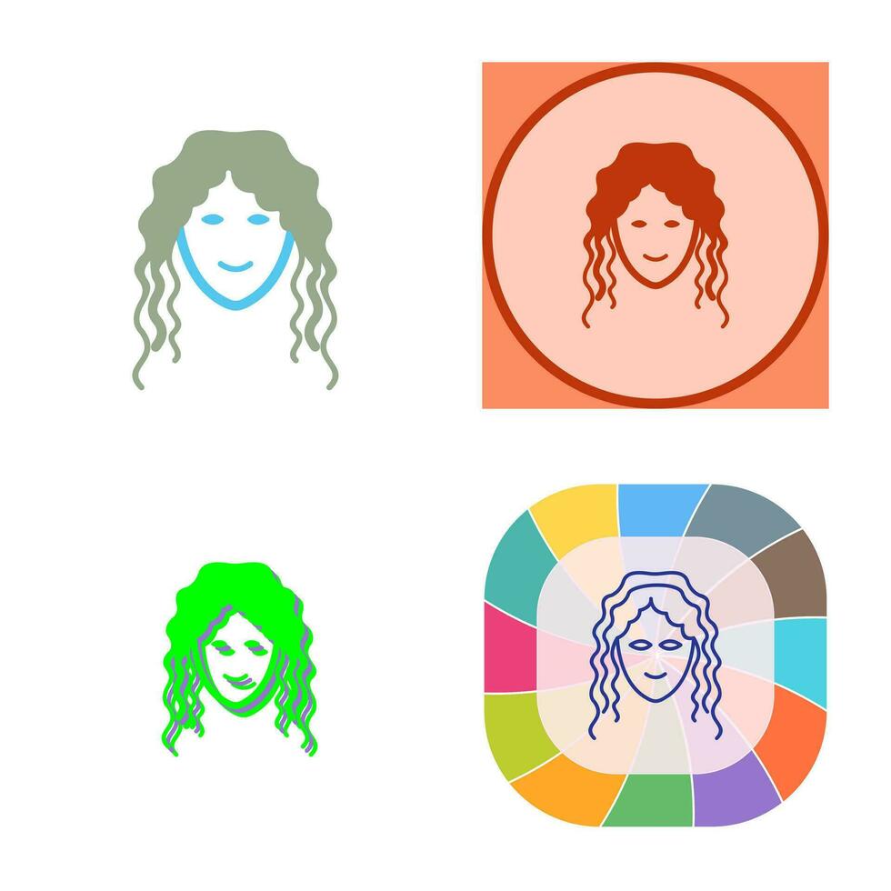 Hair Curly Vector Icon