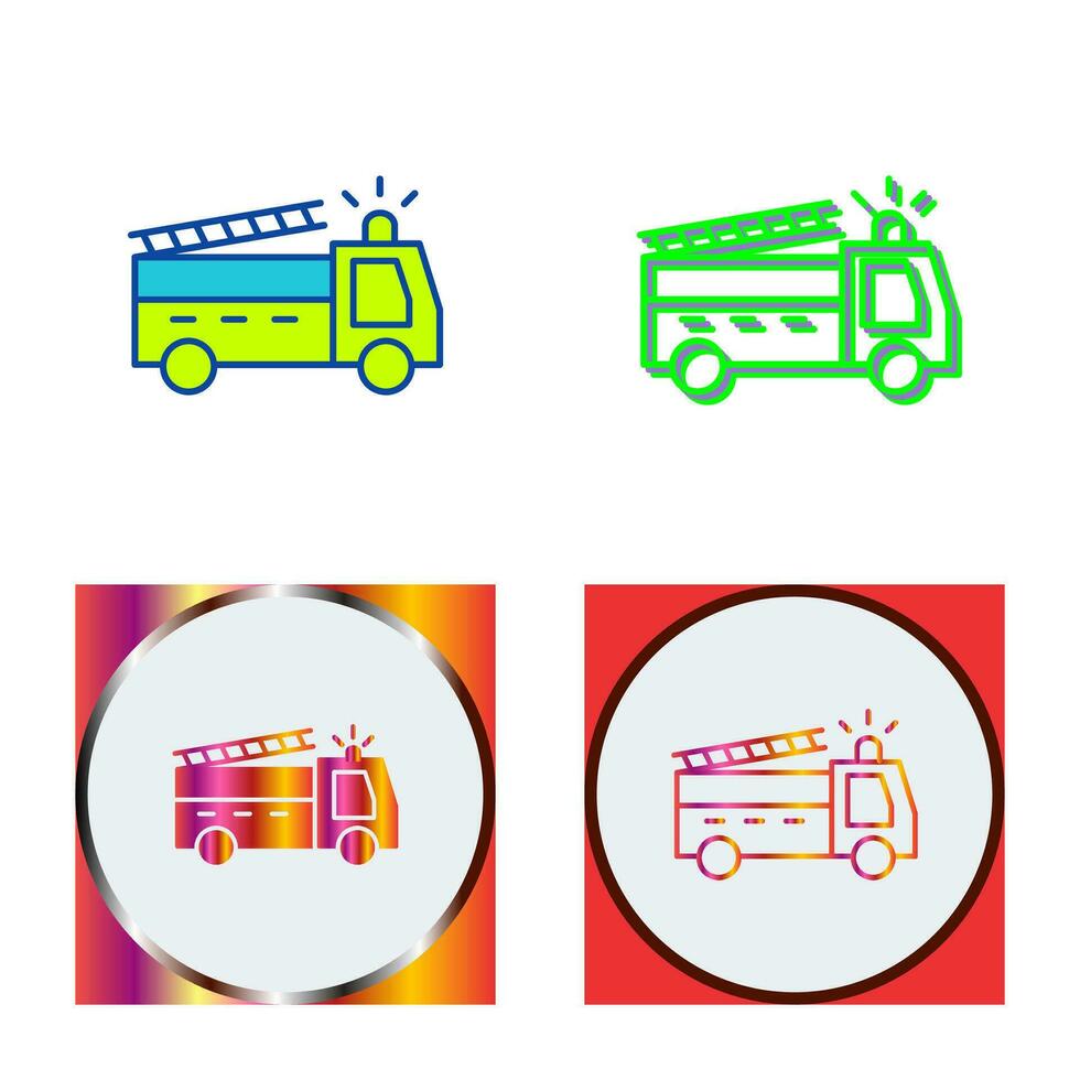 Unique Fire Truck Vector Icon