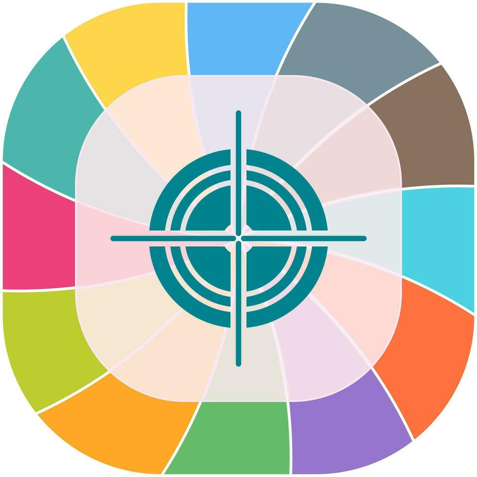 Unique Target Vector Icon