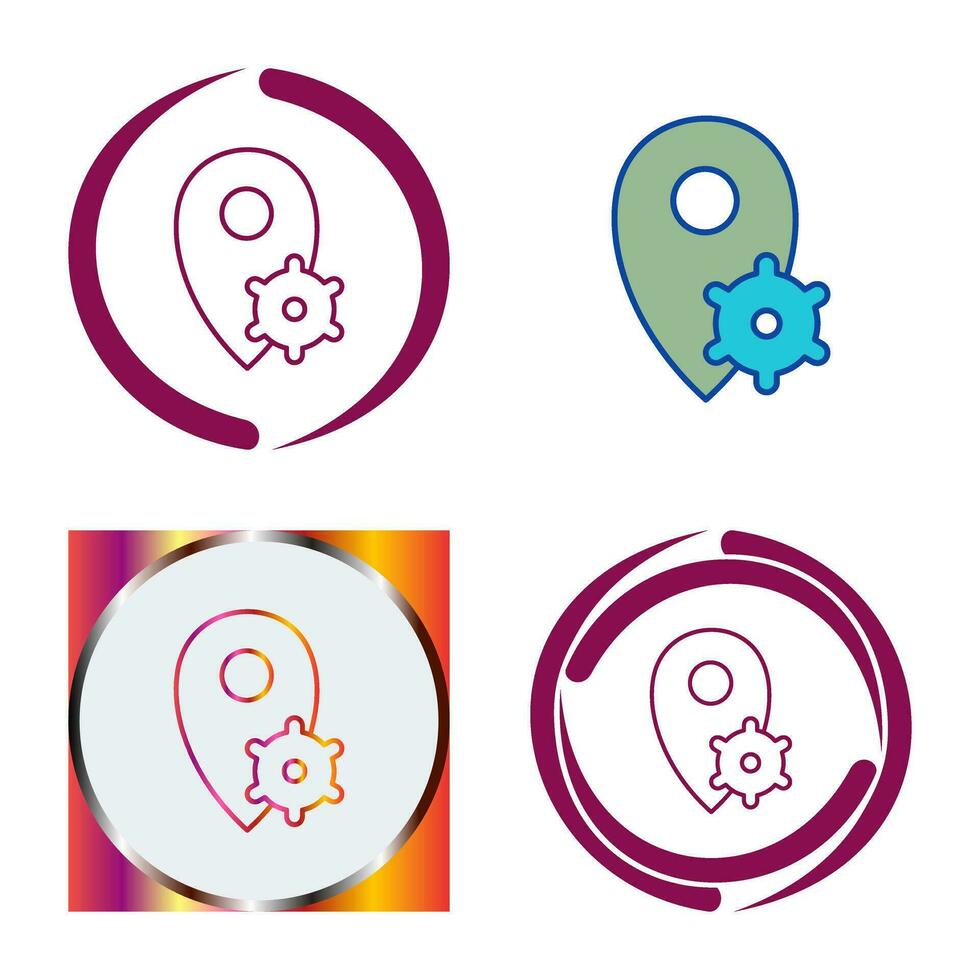 Location Settings Vector Icon
