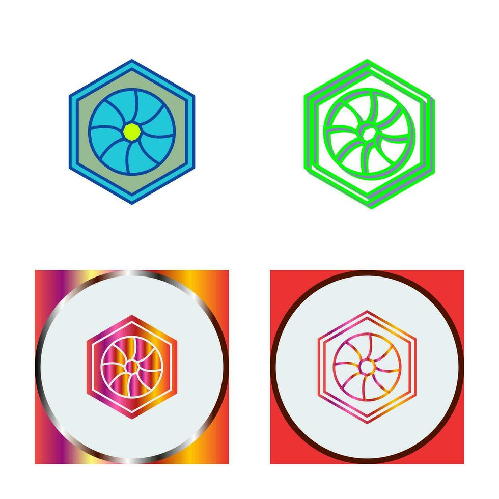 Unique Hexagonal Diaphram Vector Icon