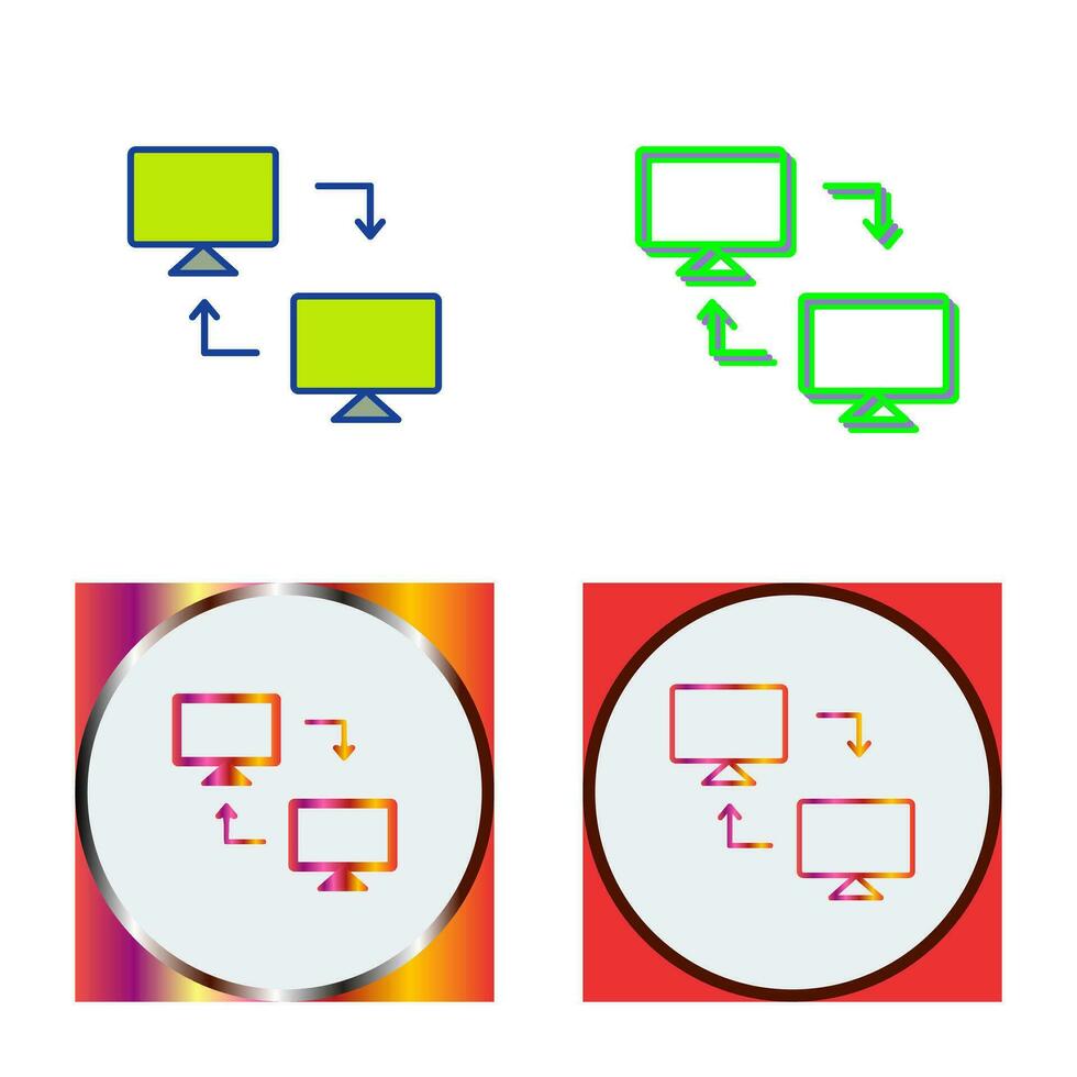 icono de vector de sistemas compartidos