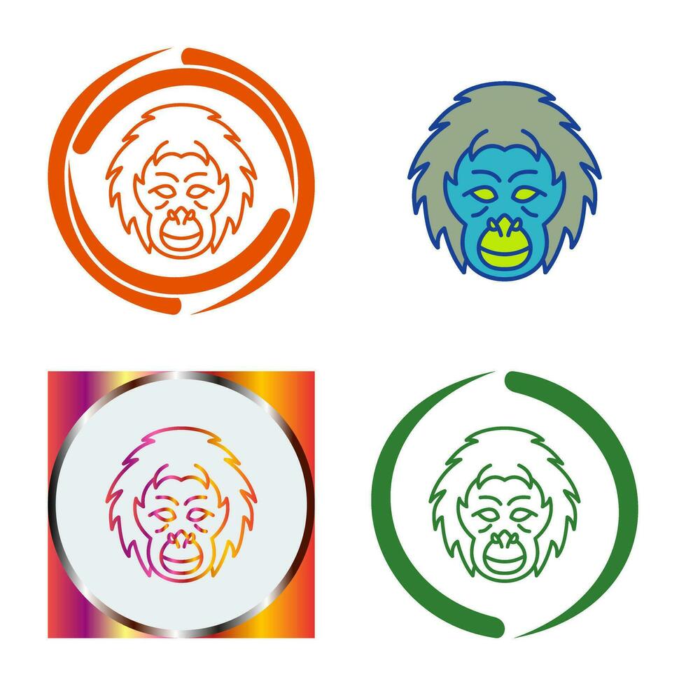 Orangutan Vector Icon