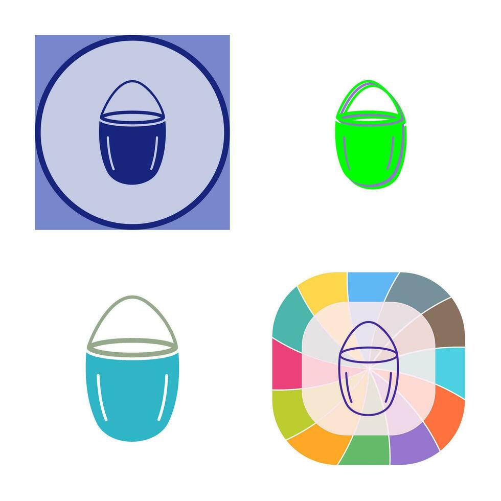 Unique Water Bucket Vector Icon