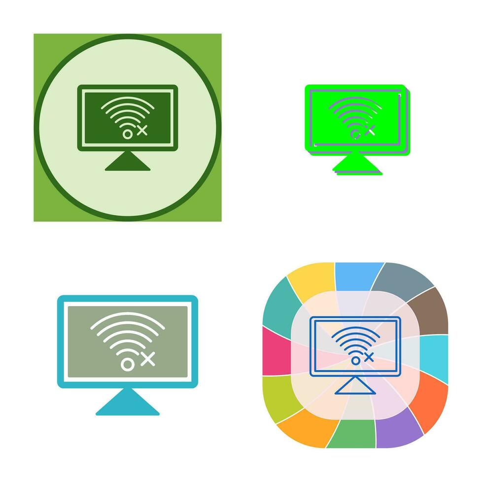 Disconnected Network Vector Icon