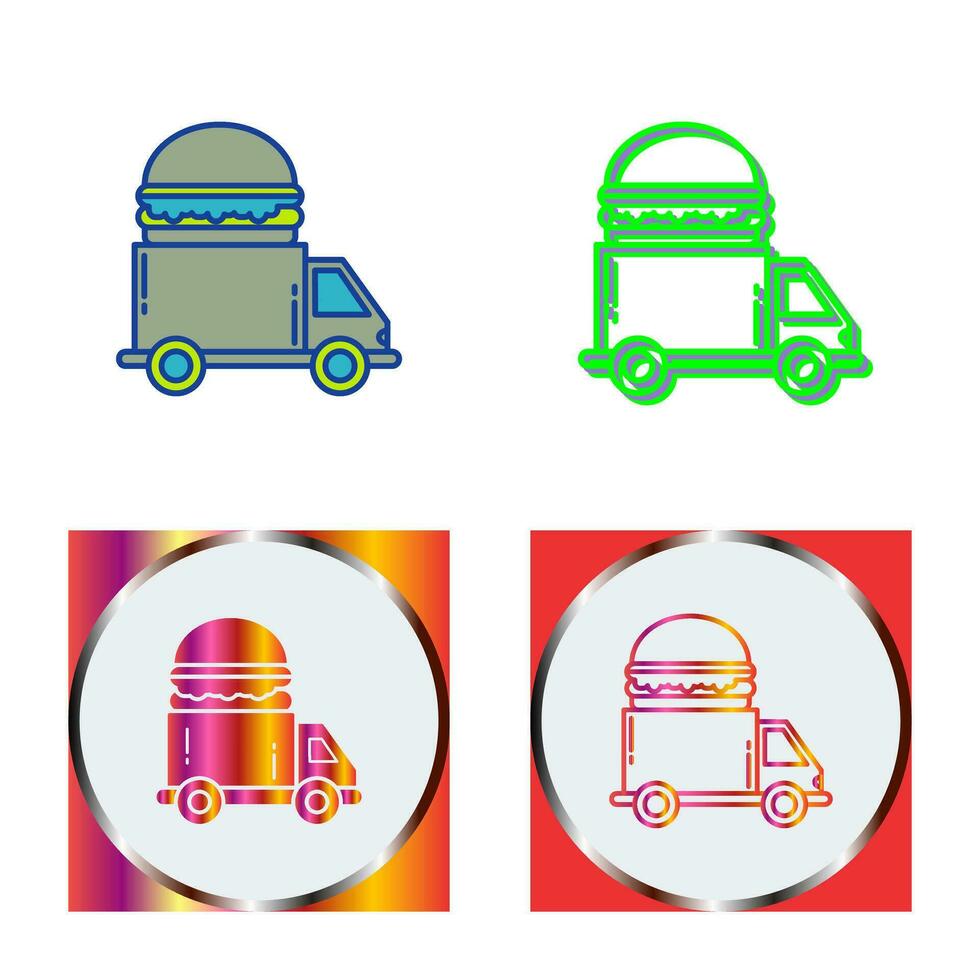 Fast Food Truck Vector Icon