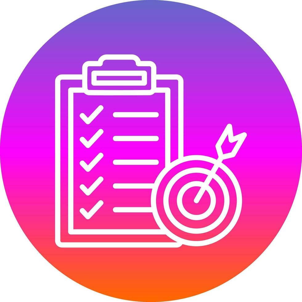 Goal Setting Vector Icon Design