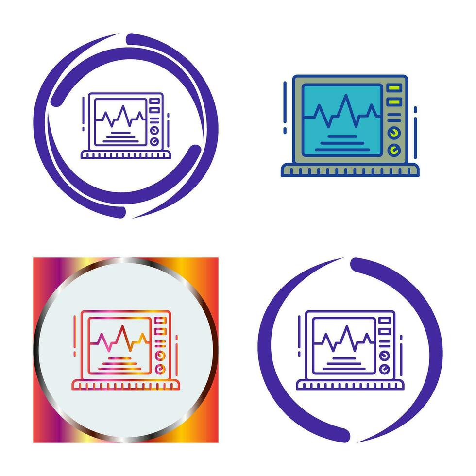 icono de vector de monitor de electrocardiograma