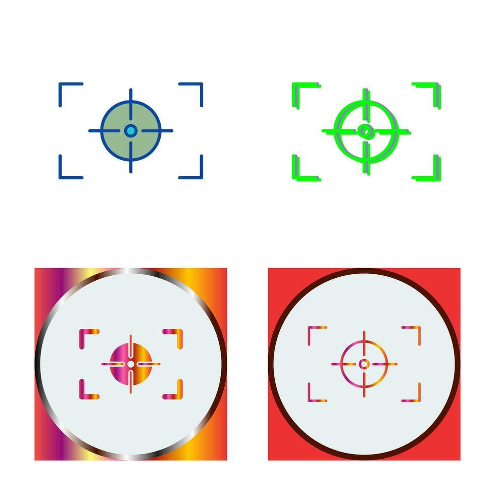 Unique Focus Horizontal Vector Icon