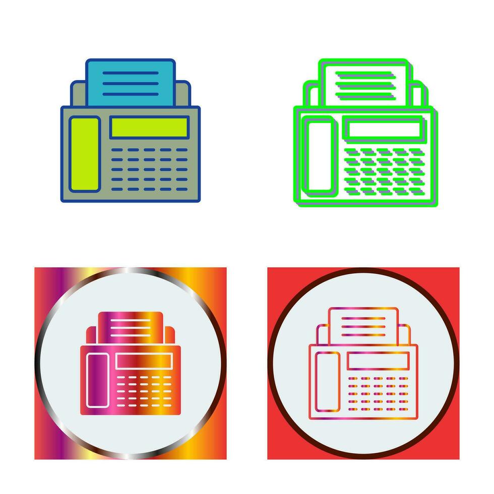 icono de vector de máquina de fax