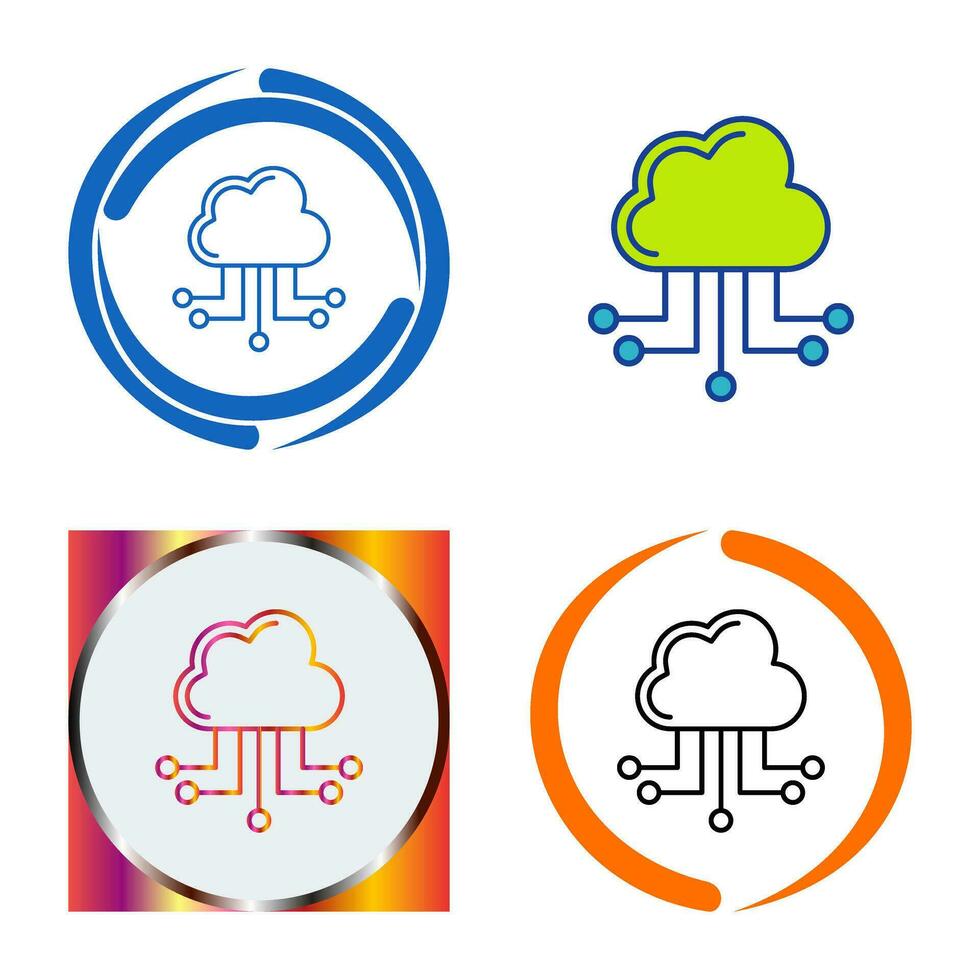 Cloud Computing Vector Icon