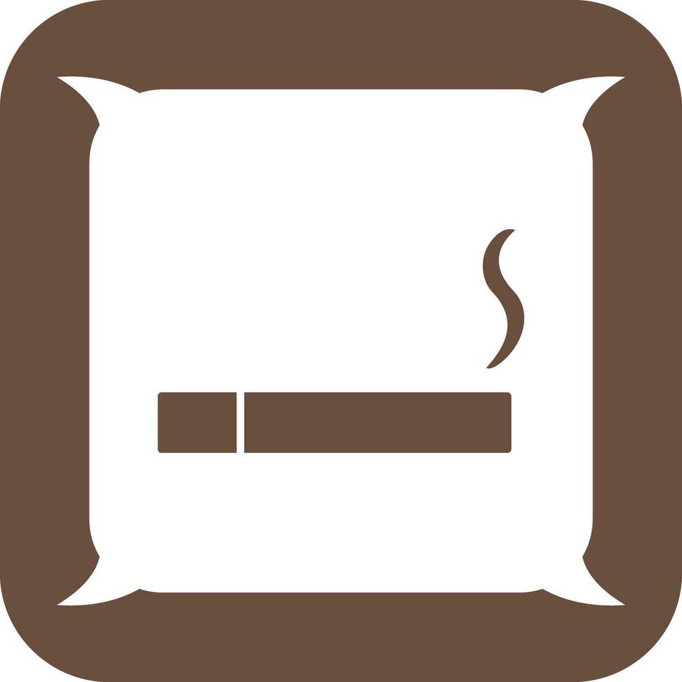 icono de vector de cigarrillo encendido único