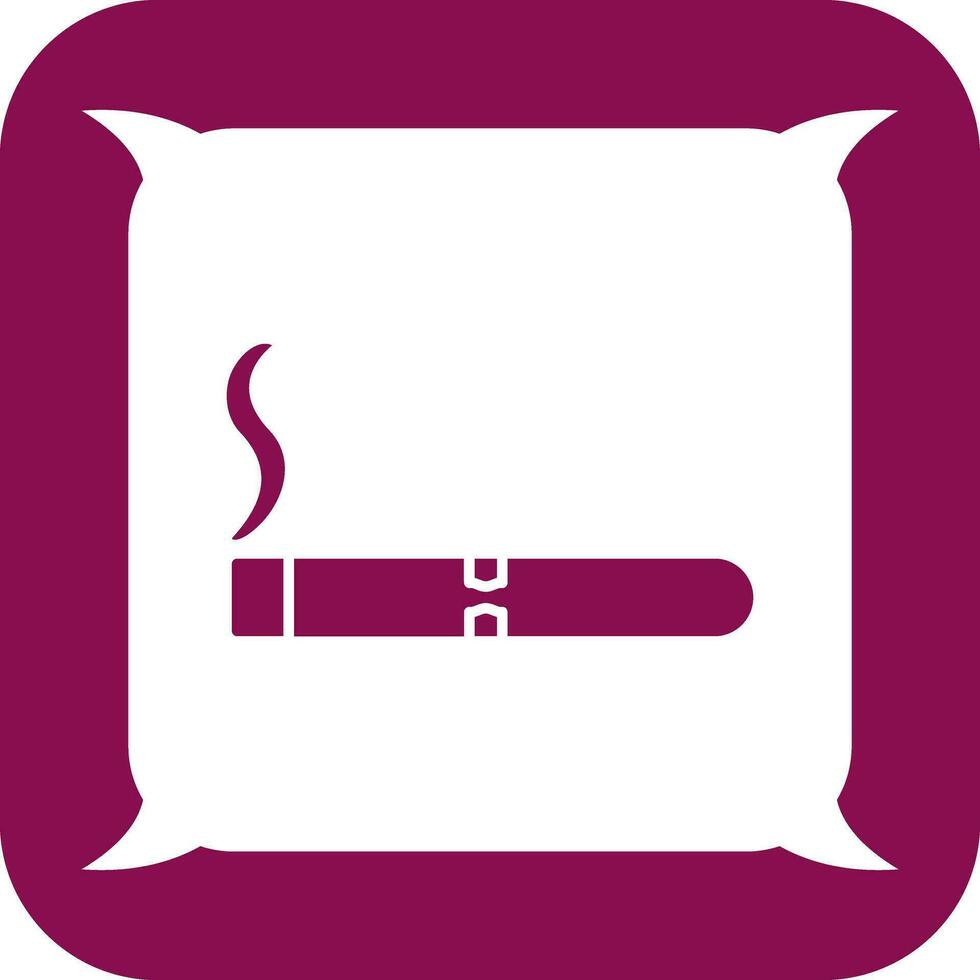 Unique Lit Cigar Vector Icon