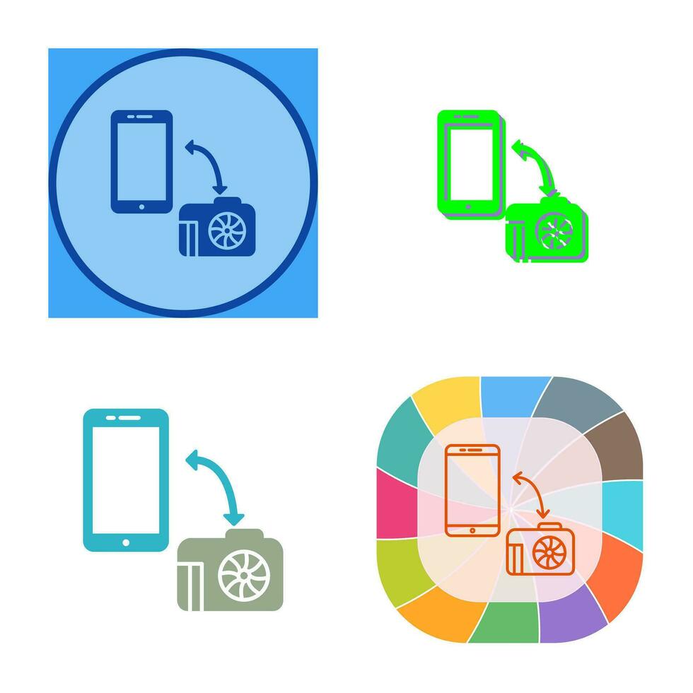 icono de vector de imágenes de transferencia única