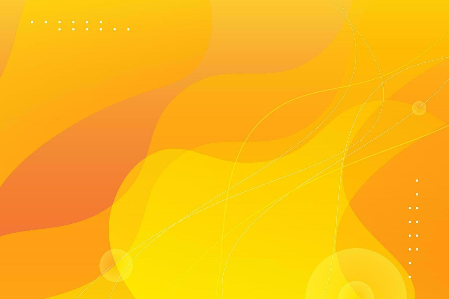 Yellow background with dynamic abstract shapes vector