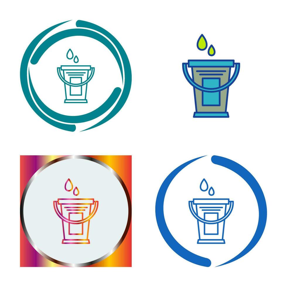 Water Bucket Vector Icon