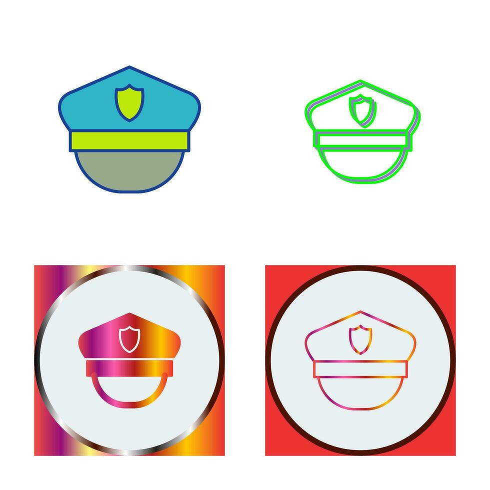 icono de vector de sombrero de policía