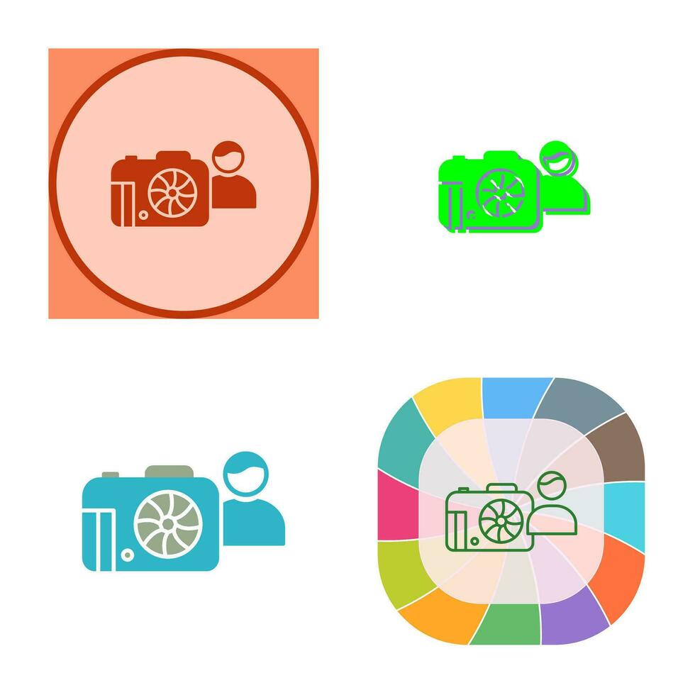 Unique Photographer Vector Icon