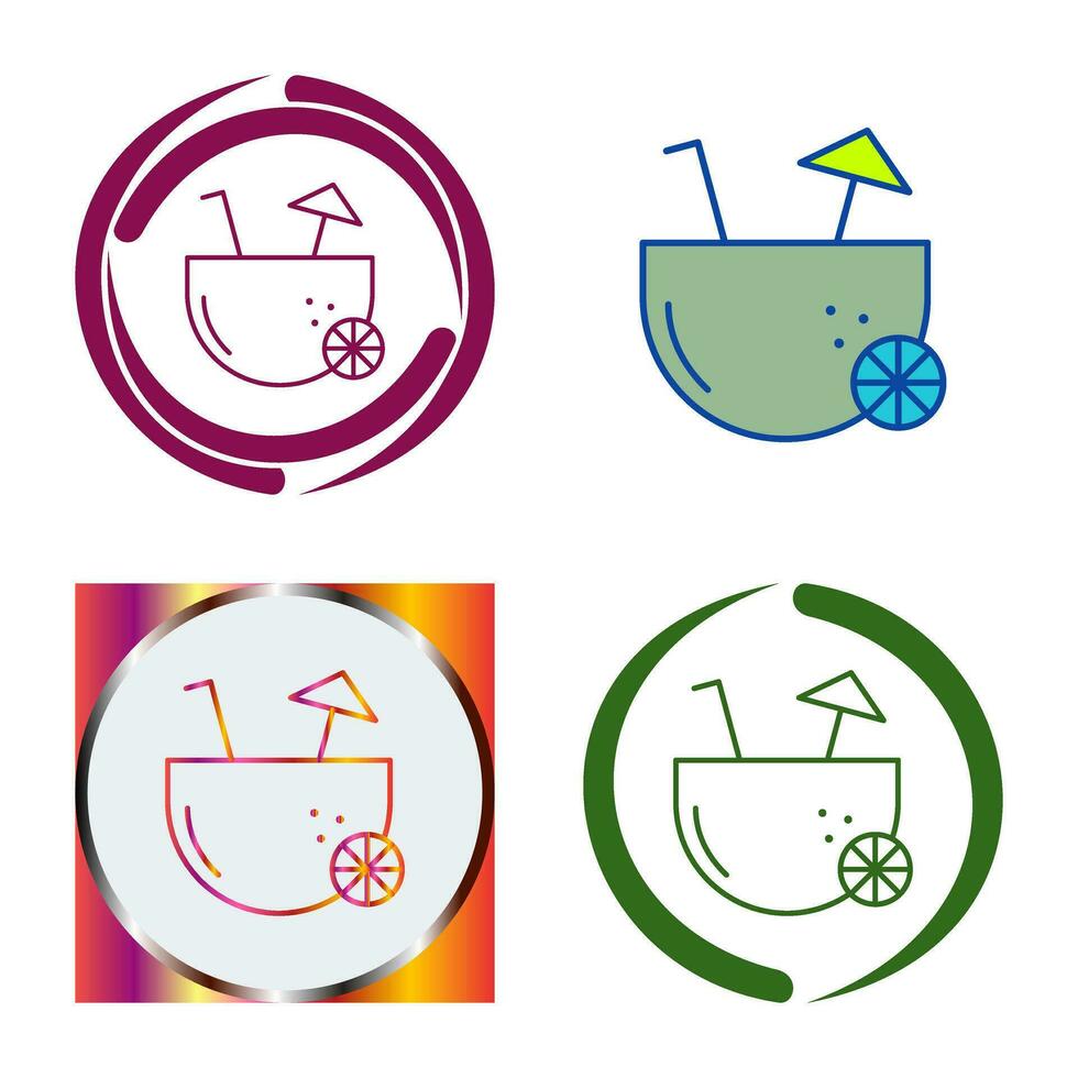 Coconut Drink Vector Icon