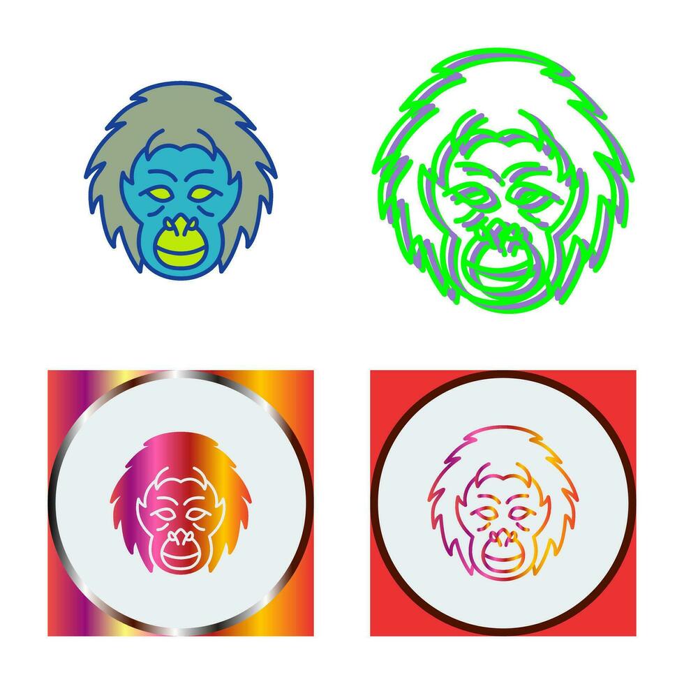 Orangutan Vector Icon
