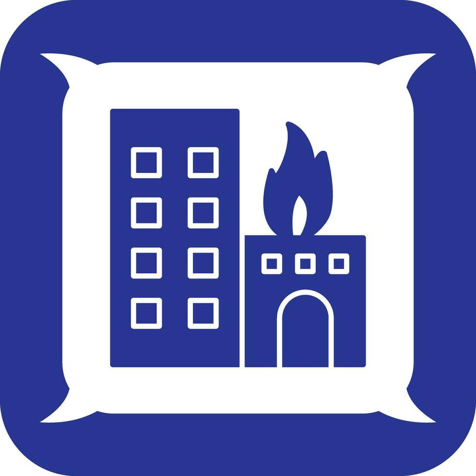 Unique Burning Building Vector Icon