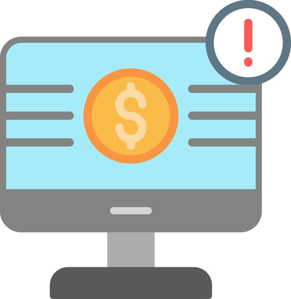 Online Payment Risks Vector Icon Design