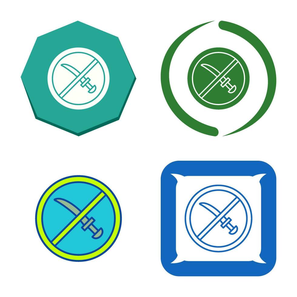 No Weapons Vector Icon