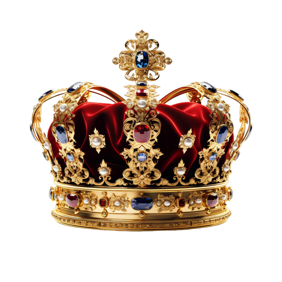 royal king crown png transparent background ai generative