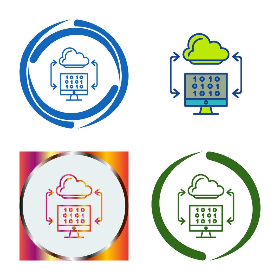 Cloud Coding Vector Icon