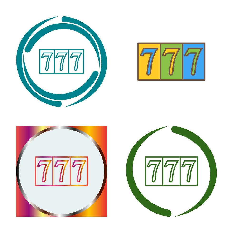 Triple Sevens Vector Icon