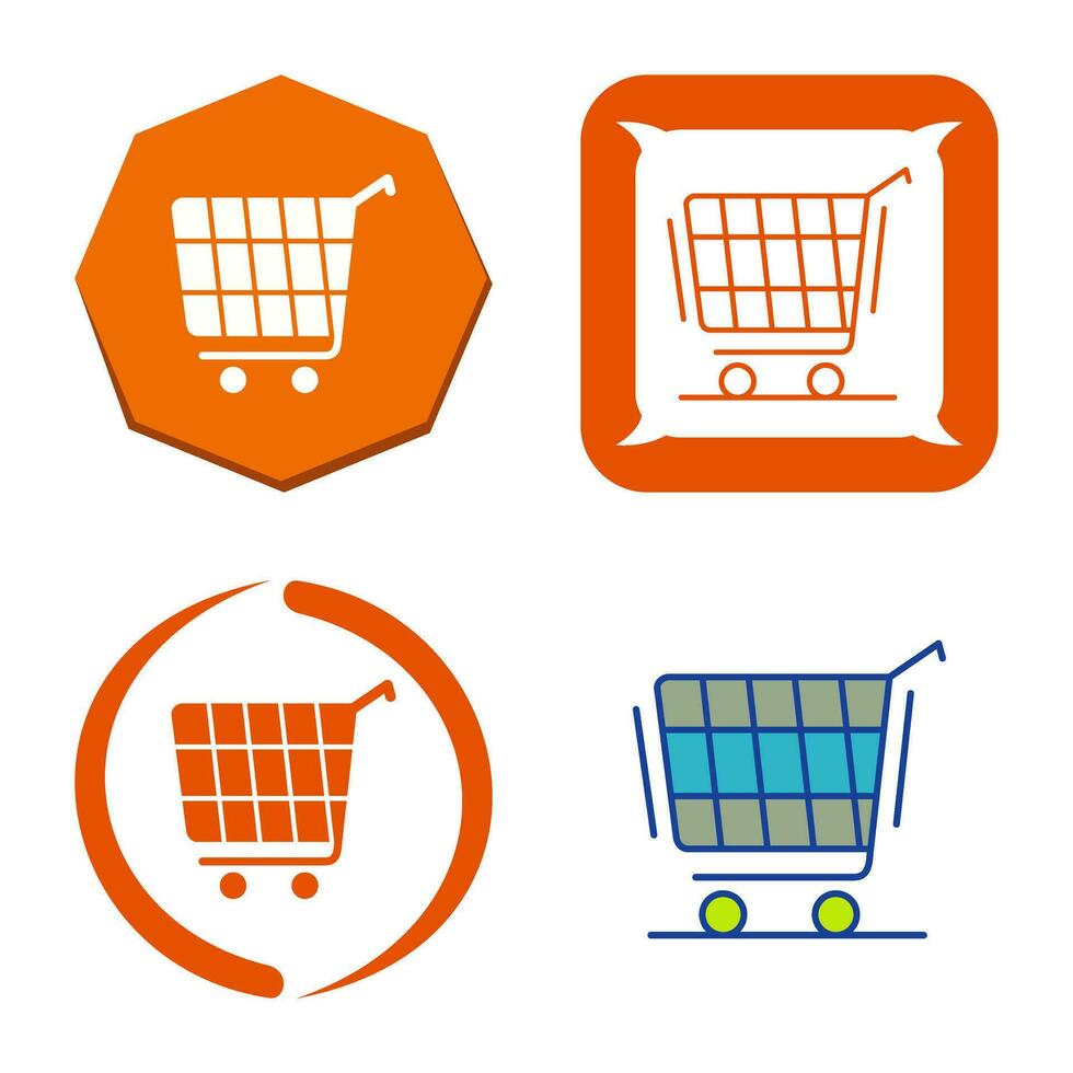 icono de vector de carrito de compras