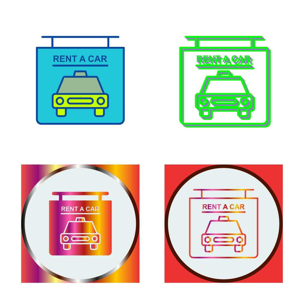 Rent a Car Vector Icon