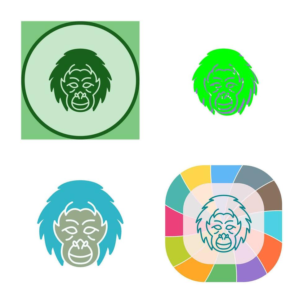 Orangutan Vector Icon