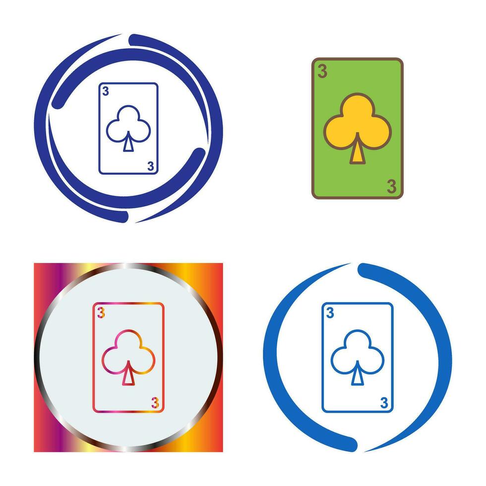 Clubs Card Vector Icon