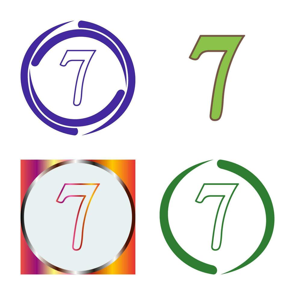 Number Seven Vector Icon