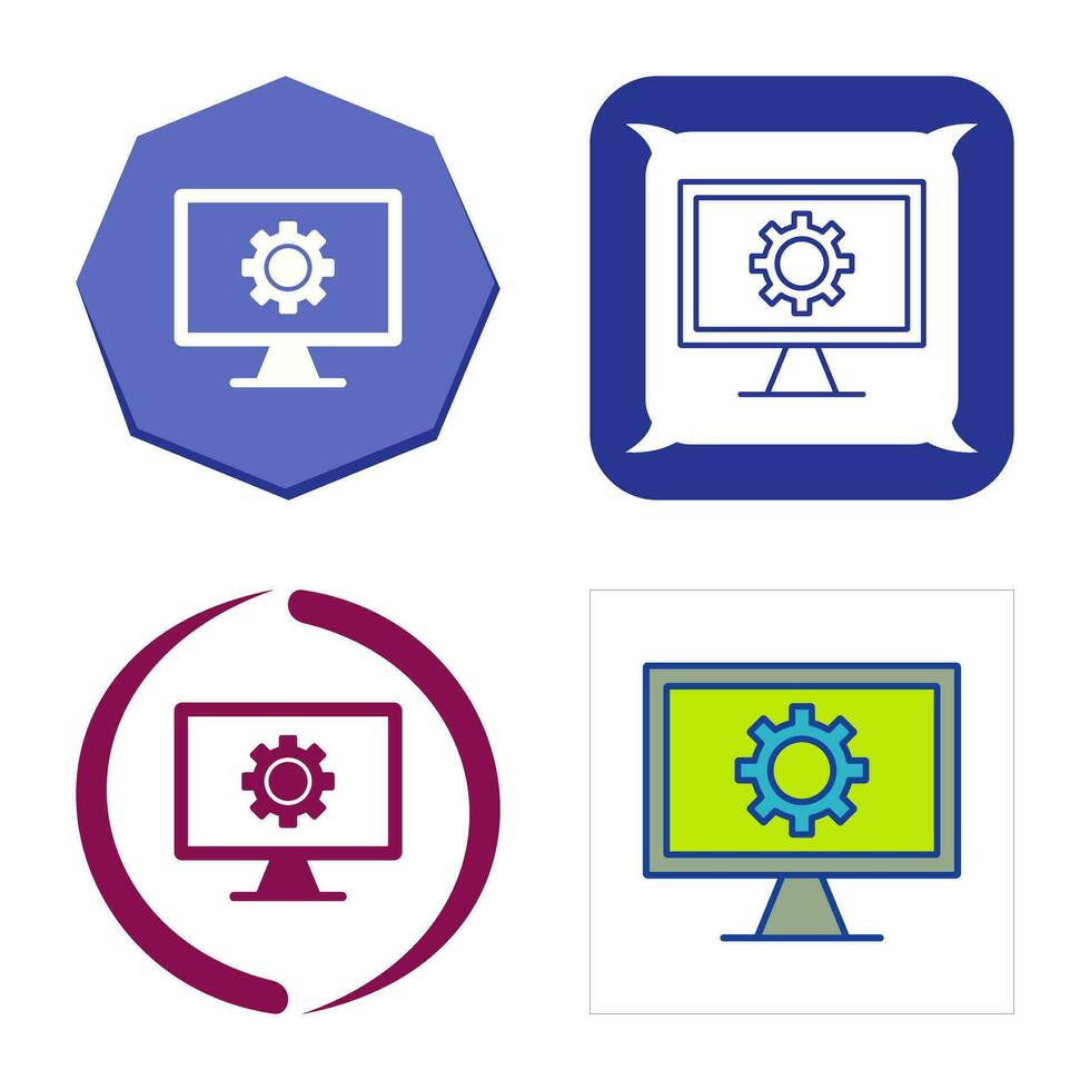 Monitor Screen Vector Icon