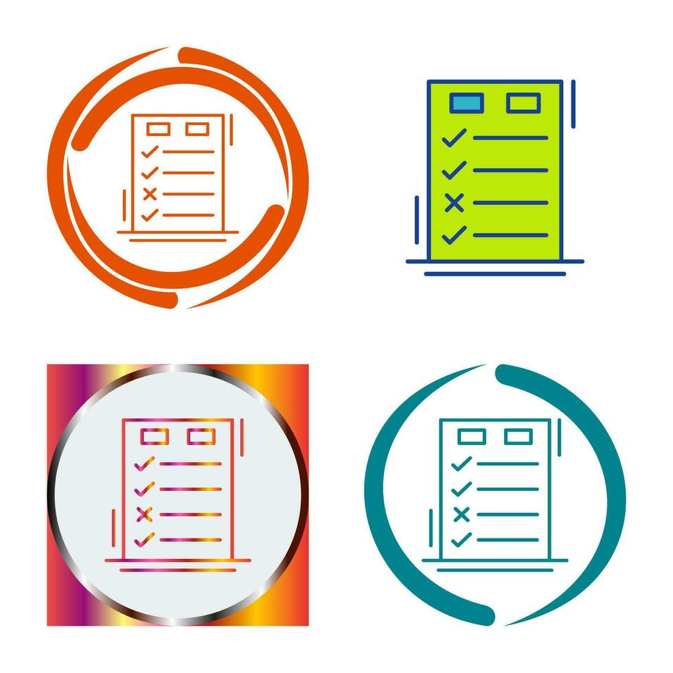 Today to Done CheckList Vector Icon