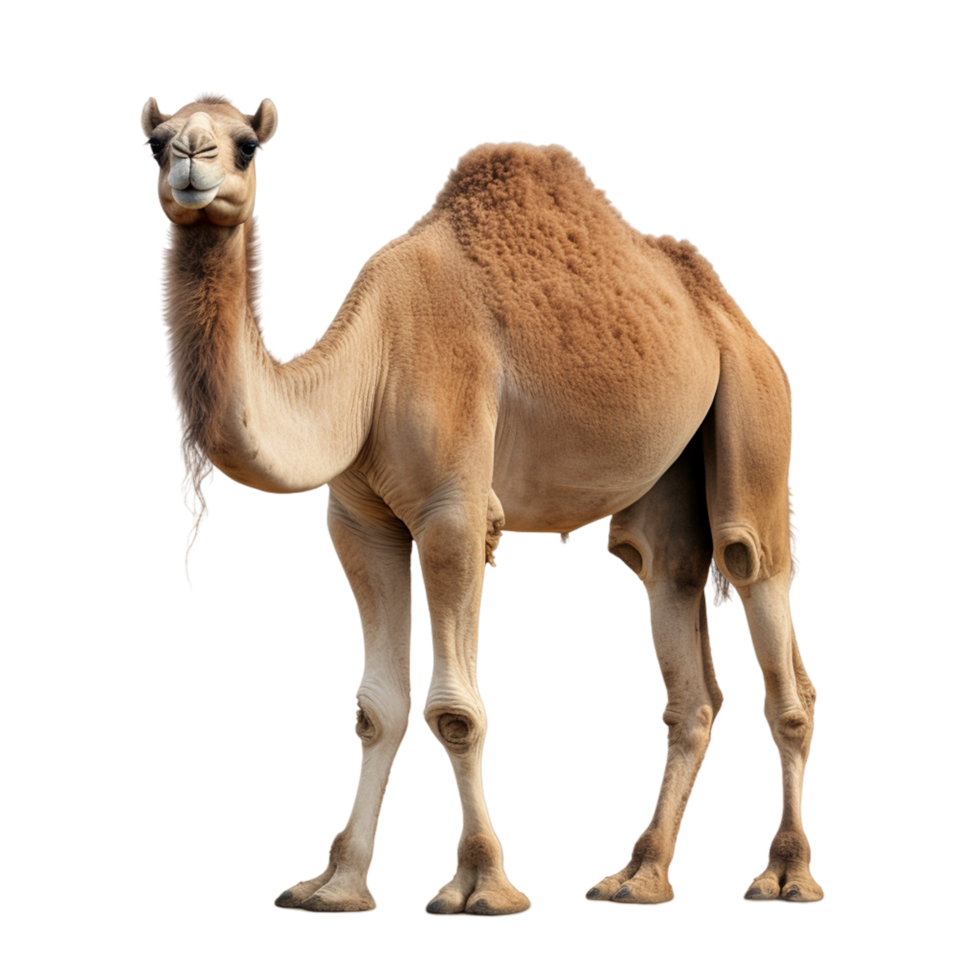 camel full body white isolated background ai generative png