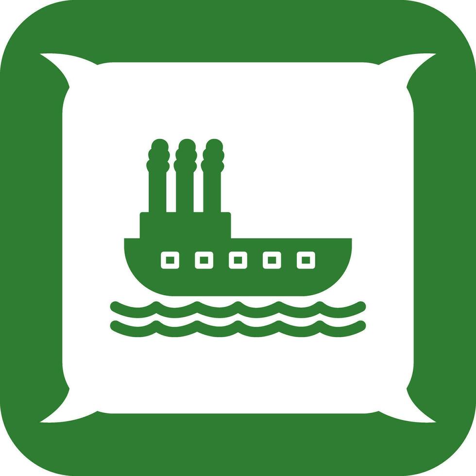 icono de vector de barco de vapor