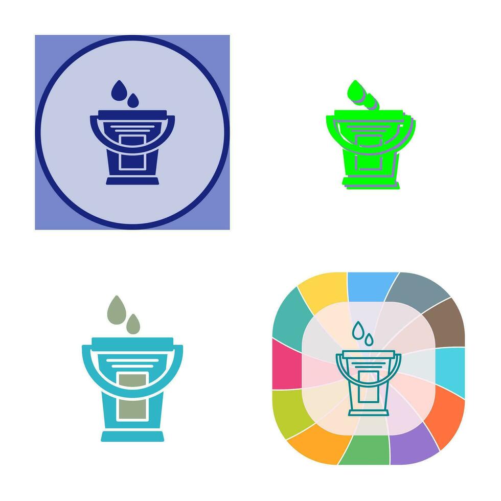 Water Bucket Vector Icon