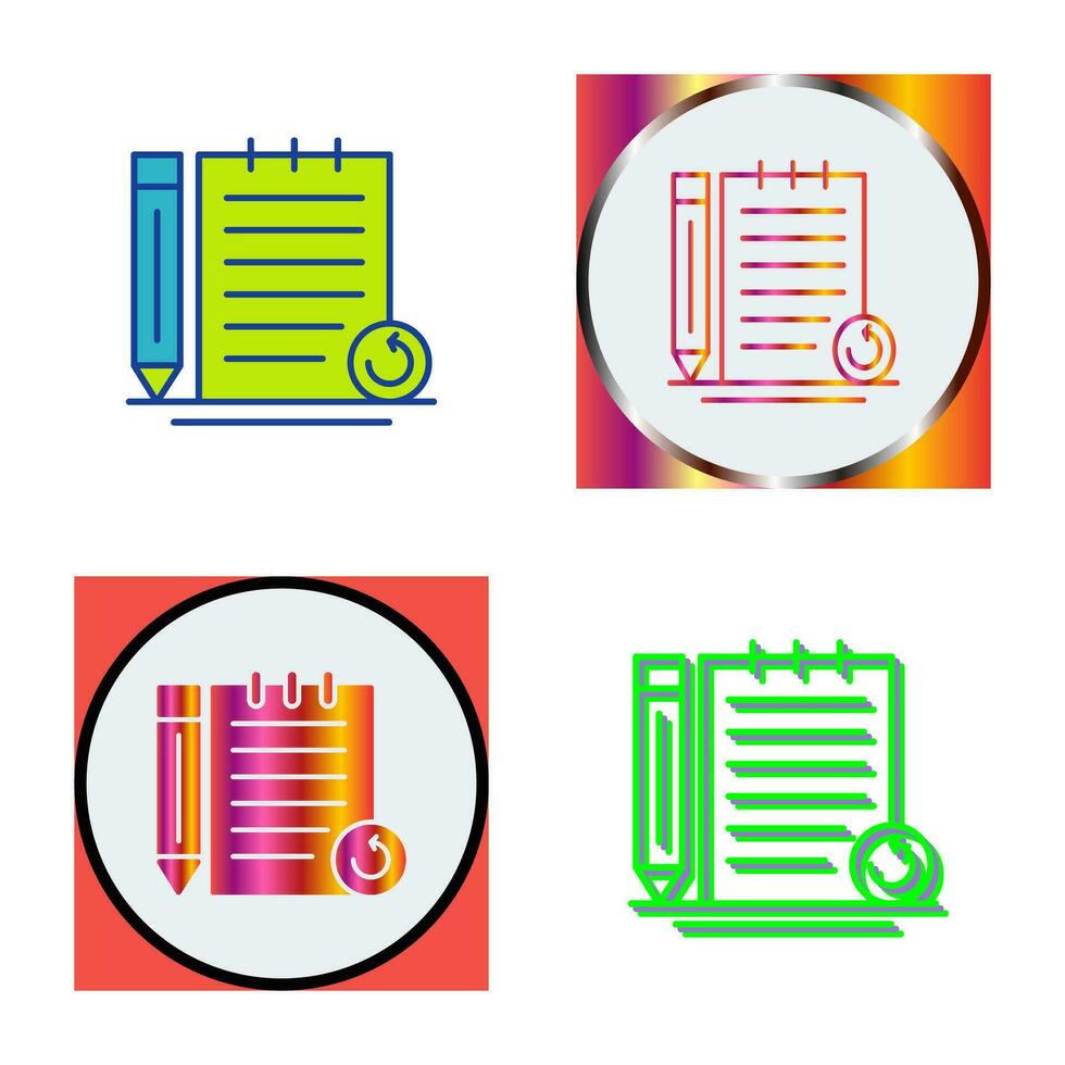 icono de vector de notas revisadas