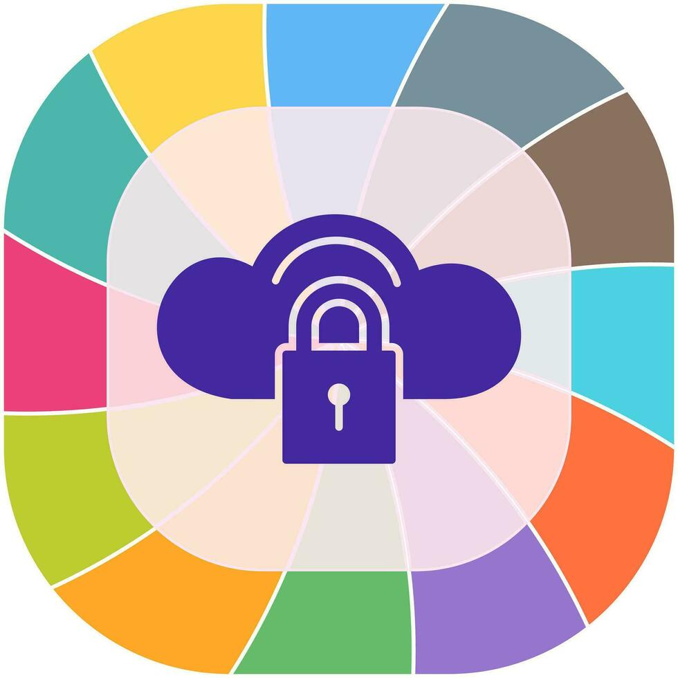 Secure Cloud Vector Icon