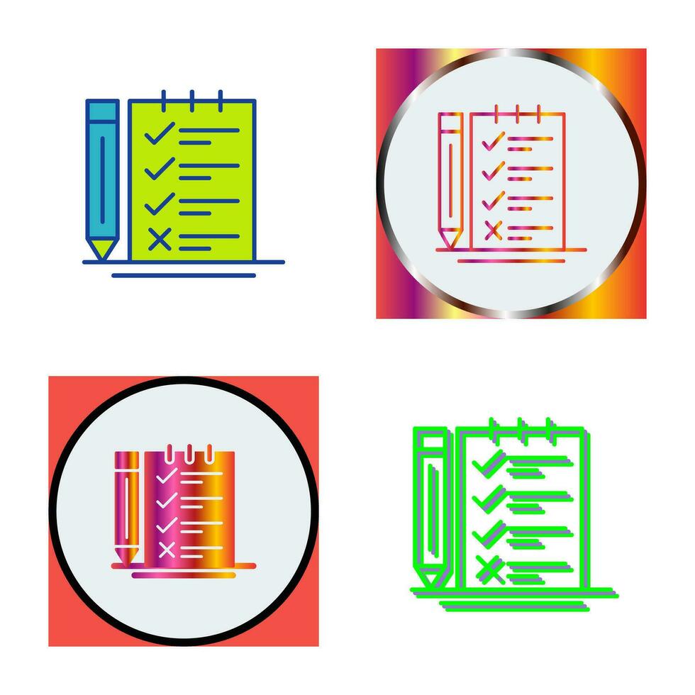 icono de vector de lista de verificación de encuesta