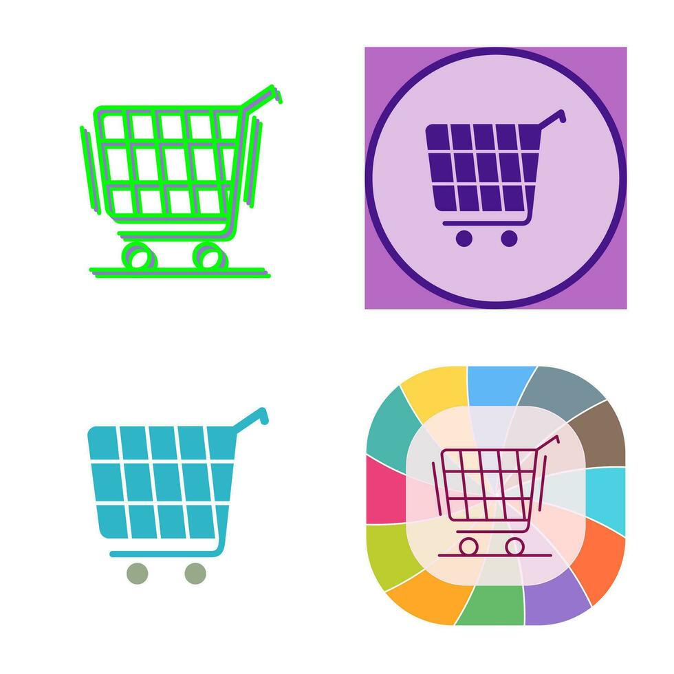 icono de vector de carrito de compras